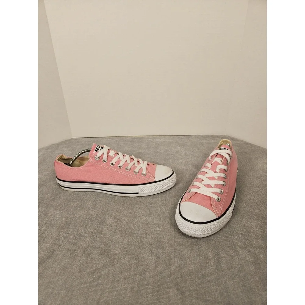 Converse Chuck Taylor All Star Low Mens 8.5 Womens 10.5 Pink Canvas Sneakers OX